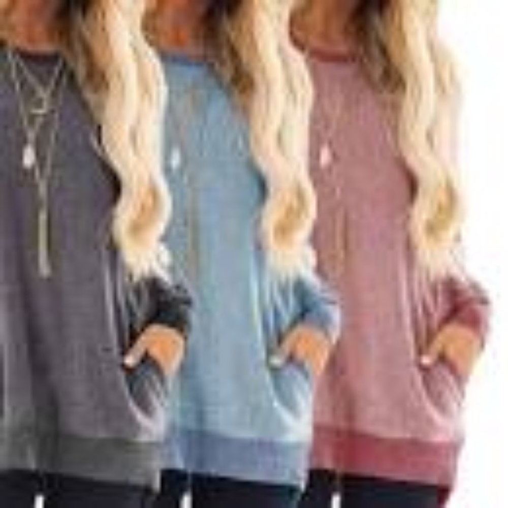 Haute Edition Casual Pocket Short Sleeve Sweatshir